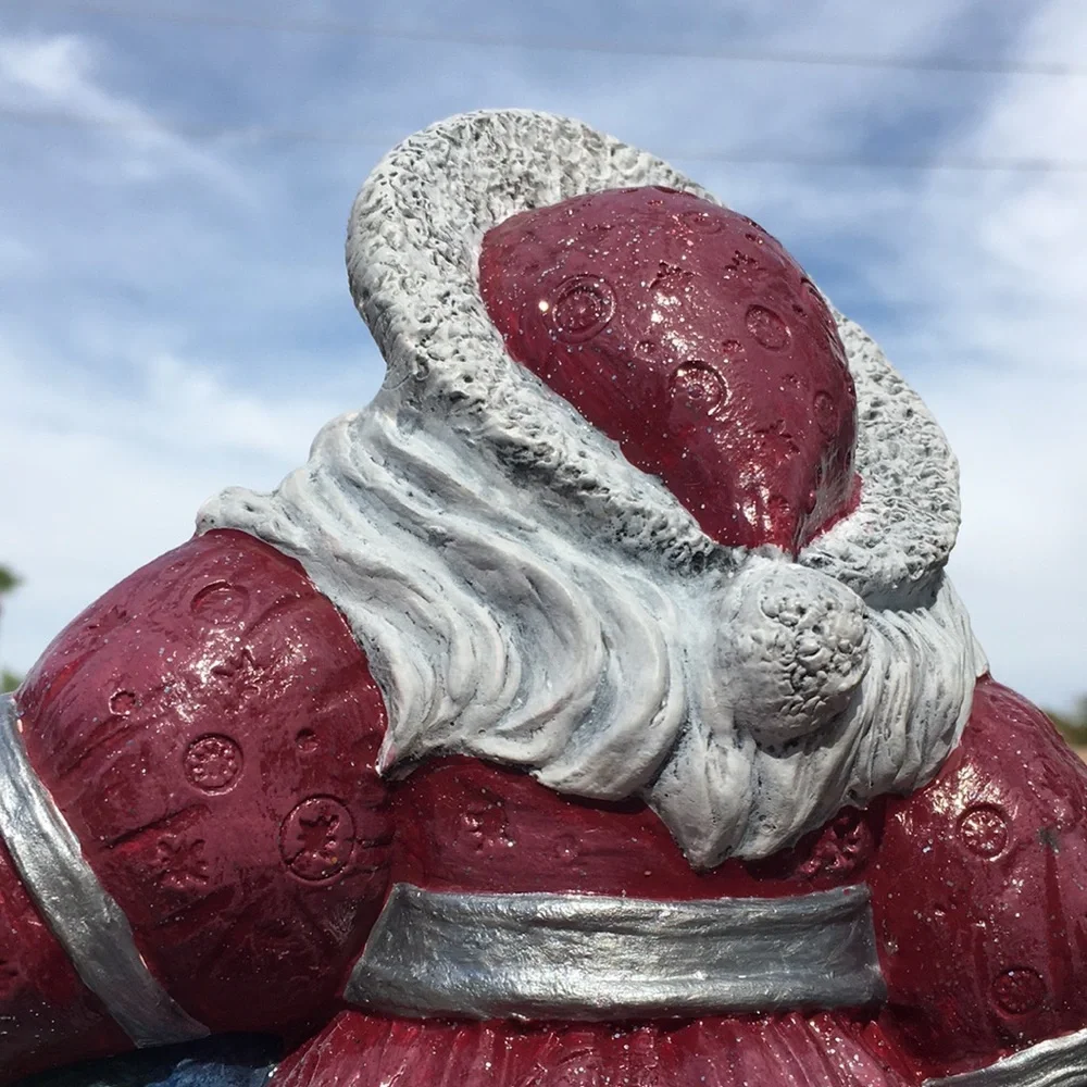 Vintage 1999 Hand-painted Ceramic Millennium Santa Claus Figure